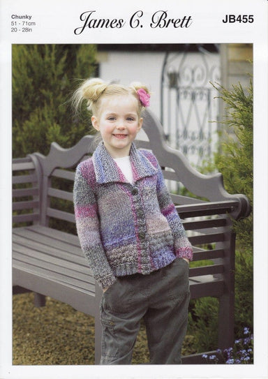 James C. Brett Patterns James C. Brett Marble Chunky - Cardigan (JB455) 5055559609513