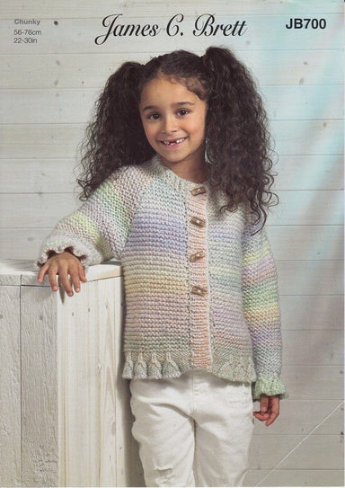 James C. Brett Patterns James C. Brett Marble Chunky - Cardigan (JB700) 5055559628262