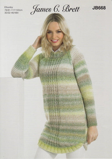 James C. Brett Patterns James C. Brett Marble Chunky - Sweater (JB668) 5055559625674