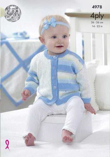 King Cole Patterns King Cole 4 Ply - Jacket, Hat, Bootees and Blanket (4978) 5015214836098