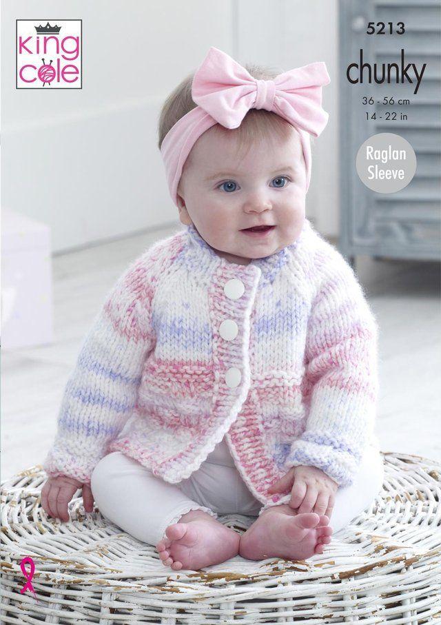 King Cole Patterns King Cole Comfort Cheeky Chunky - Cardigans, Hat & Blanket (5213) 5015214915724