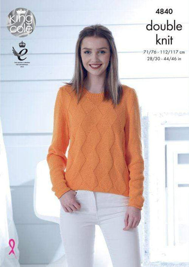 King Cole Patterns King Cole Cottonsoft DK - Sweater and Slipover (4840) 5015214781633