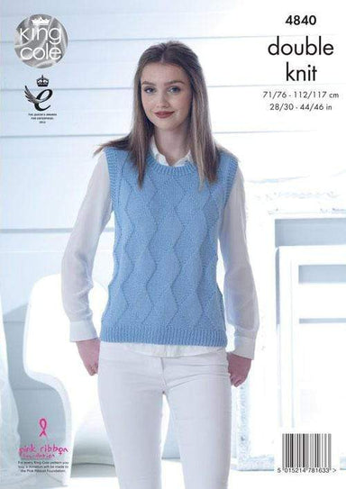 King Cole Patterns King Cole Cottonsoft DK - Sweater and Slipover (4840) 5015214781633