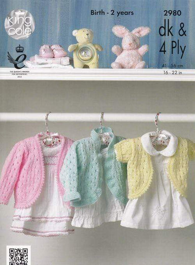 King Cole Patterns King Cole DK & 4 Ply - Baby Cardigans (2980)