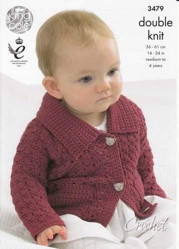 King Cole Patterns King Cole DK - Collared Cardigan, Sweaters with Long and Short Sleeves and Waistcoat (3479)