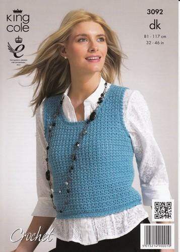 King Cole Patterns King Cole DK - Crochet Slipover and Cardigan (3092) 5015214986151