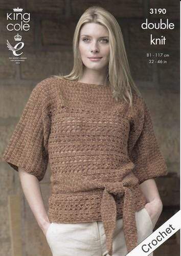 King Cole Patterns King Cole DK - Crochet Tunic and Waistcoat (3190) 5015214985413