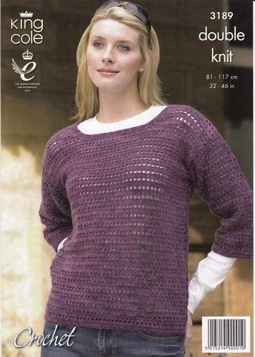 King Cole Patterns King Cole DK - Crochet Tunic, Shoulder Bag and Wrapover Cardigan (3189)