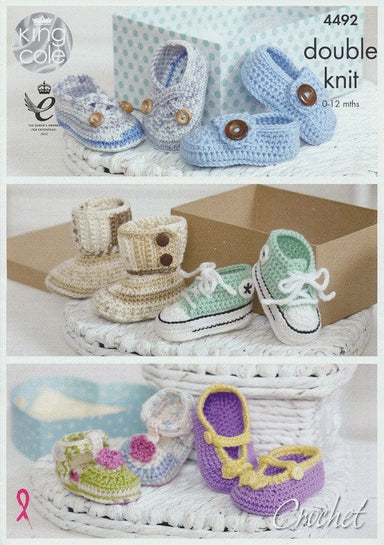 King Cole Patterns King Cole Drifter Baby DK - Baby Bootees (4492)