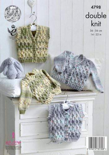 King Cole Patterns King Cole Drifter Baby DK - Cardigans and Waistcoats (4798) 5015214781398