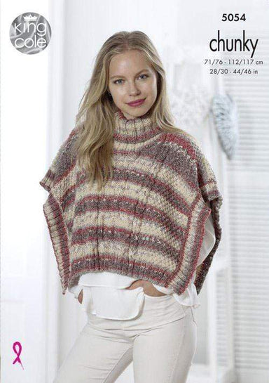 King Cole Patterns King Cole Drifter Chunky - Poncho & Sweater (5054) 5015214777674