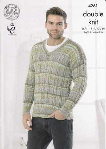 King Cole Patterns King Cole Drifter DK - Round Neck and V Neck Sweaters (4261)