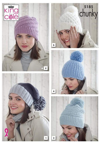 King Cole Patterns King Cole Timeless Chunky - Hats (5185) 5015214917544