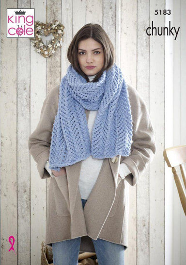 King Cole Patterns King Cole Timeless Chunky - Shawls (5183) 5015214917520