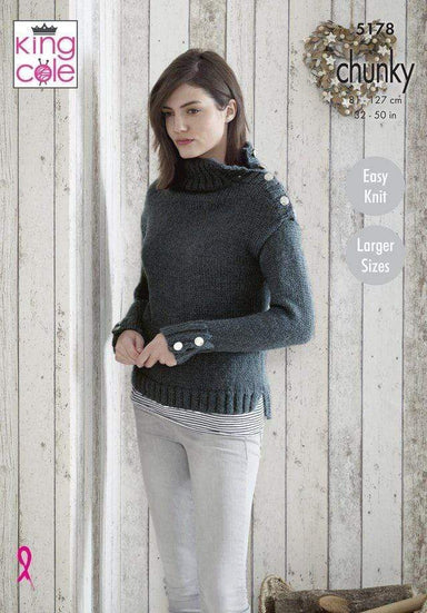 King Cole Patterns King Cole Timeless Chunky - Sweaters & Hat (5178) 5015214917476