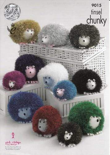 King Cole Patterns King Cole Tinsel Chunky - Hedgehog - Large, Medium and Small (9015) 5015214994804