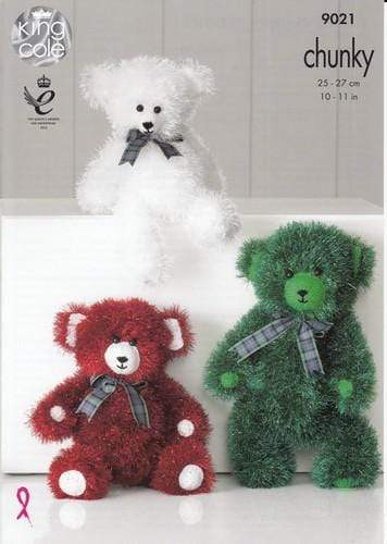 King Cole Patterns King Cole Tinsel Chunky - Teddies - Large, Medium and Small (9021) 5015214985703