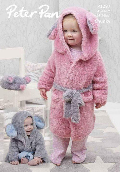 Peter Pan Patterns Peter Pan Precious - Hooded Dressing Gown and Mouse (P1297) 5015832412971