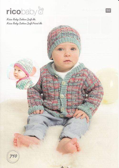 Rico Design Patterns Rico Design Baby Cotton Soft DK - Cardigan and Hat (710) 4050051563005