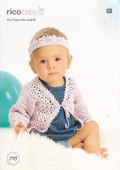Rico Design Patterns Rico Design Baby Cotton Soft DK - Cardigan and Headband (705) 4050051562954