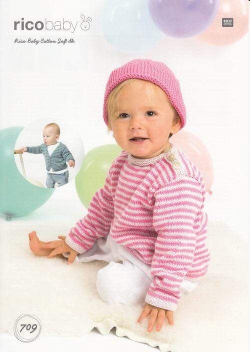 Rico Design Patterns Rico Design Baby Cotton Soft DK - Cardigan, Sweater and Hat (709) 4050051562992