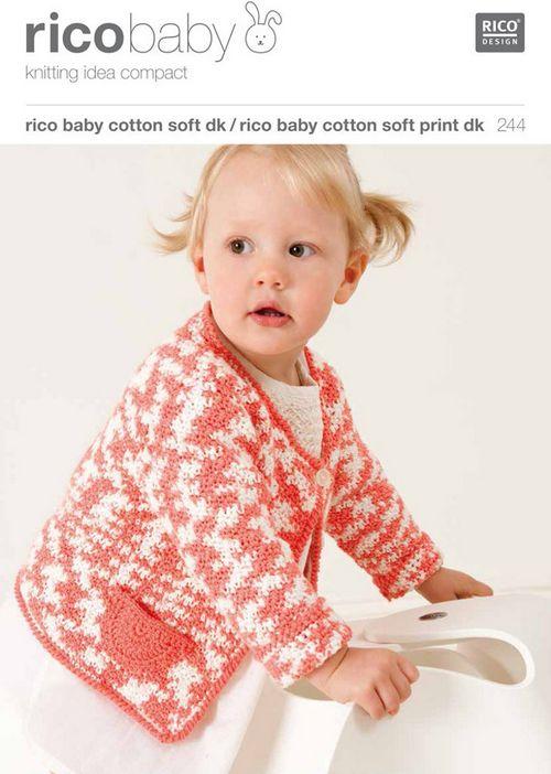 Rico Design Patterns Rico Design Baby Cotton Soft DK - Cardigans V-Neck-Round Neck (244) 4050051528561