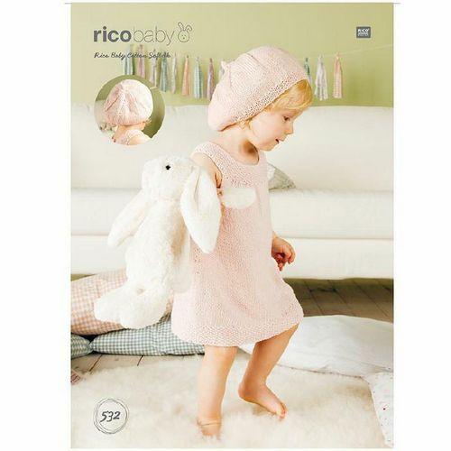 Rico Design Patterns Rico Design Baby Cotton Soft DK - Dress and Beret (532) 4050051550876