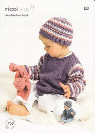 Rico Design Patterns Rico Design Baby Cotton Soft DK - Sweater, Cardigan and Hat (708) 4050051562985