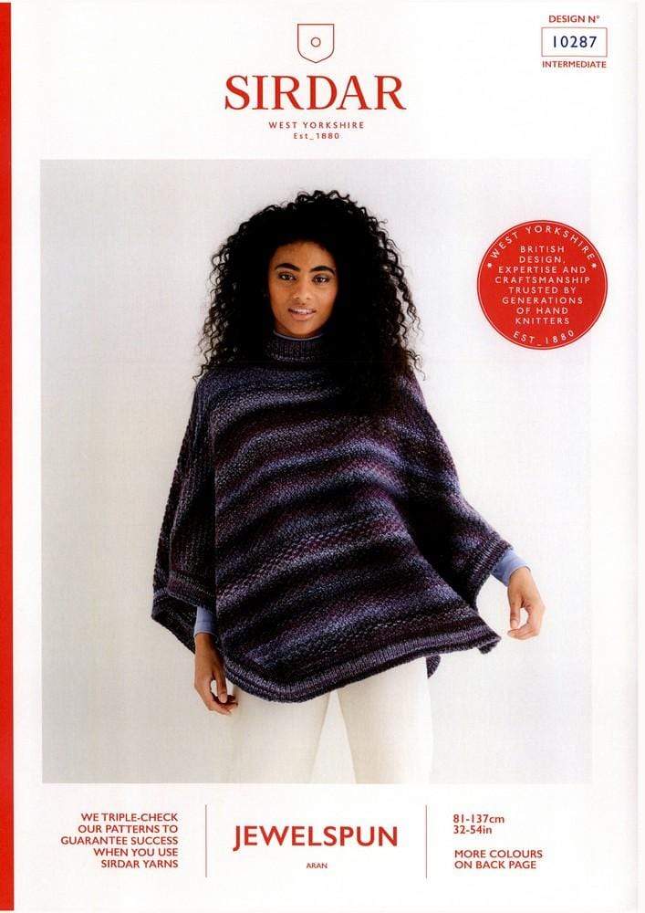Sirdar Patterns Sirdar Jewelspun - Poncho (10287) 5024723102877
