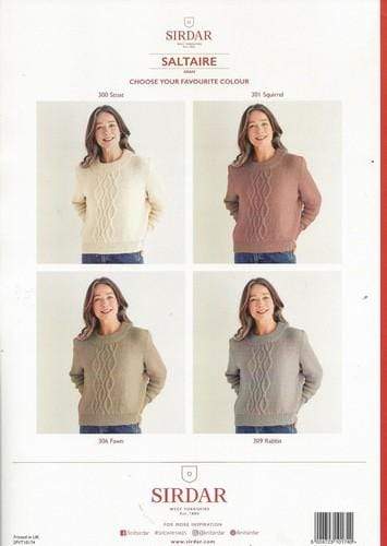 Sirdar Patterns Sirdar Saltaire - Women's Centre Cable Crew-Neck Sweater (10174) 5024723101740