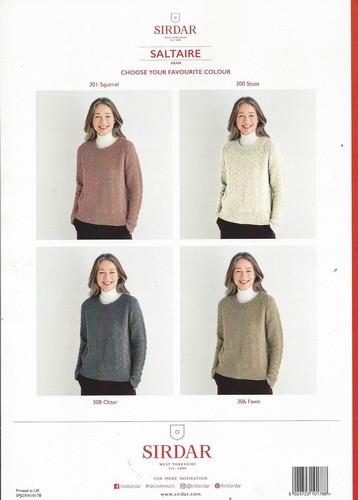 Sirdar Patterns Sirdar Saltaire - Women's Checked Raglan Sweater (10178) 5024723101788