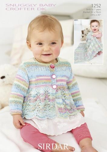 Sirdar Patterns Sirdar Snuggly Baby Crofter DK - Cardigan and Blanket (1252) 5024723912520