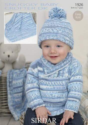 Sirdar Patterns Sirdar Snuggly Baby Crofter DK - Sweater, Hat & Blanket (1926) 5024723919260