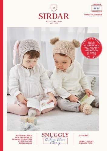 Sirdar Patterns Sirdar Snuggly Cashmere Merino & Bunny - Baby Hats & Bootees (5303) 5024723053032