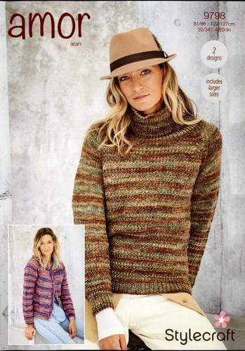 Stylecraft Patterns Stylecraft Amor - Cardigan and Sweater (9798) 5034533074912