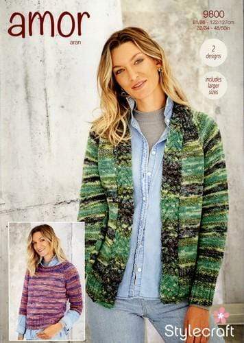 Stylecraft Patterns Stylecraft Amor - Jacket and Sweater (9800) 5034533074936
