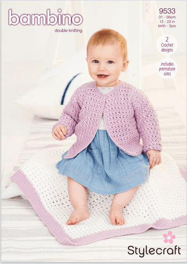 Stylecraft Patterns Stylecraft Bambino DK - Cardigan & Blanket (9533) 5034533072147