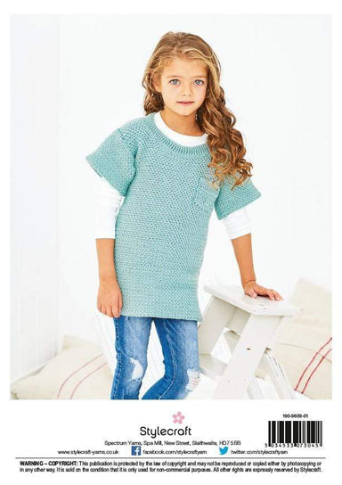 Stylecraft Patterns Stylecraft Bambino DK - Crochet Woven Sweater and Tunic (9609) 5034533073045