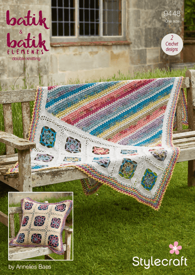 Stylecraft Patterns Stylecraft Batik DK & Batik Elements DK - Blanket and Cushion (9448) 5034533071232