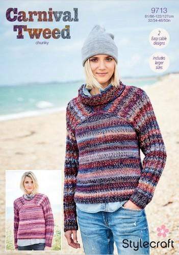 Stylecraft Patterns Stylecraft Carnival Tweed Chunky - Sweaters (9713) 5034533074080
