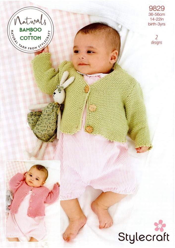 Stylecraft Patterns Stylecraft Naturals Bamboo+Cotton - Cardigans (9829) 5034533075254