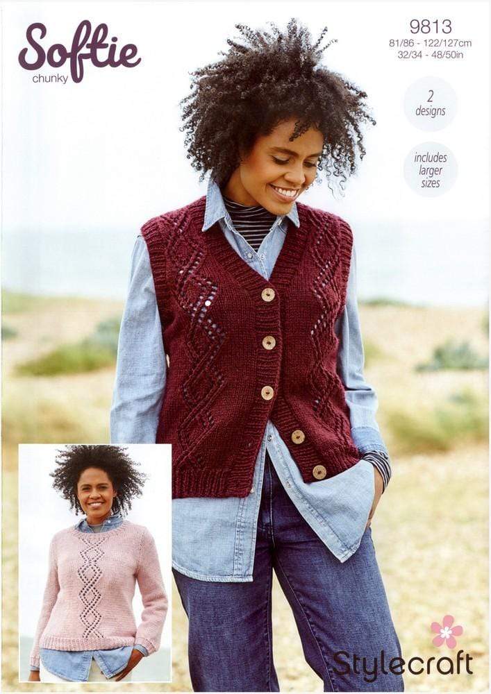 Stylecraft Patterns Stylecraft Softie Chunky - Sweater and Waistcoat (9813) 5034533075063
