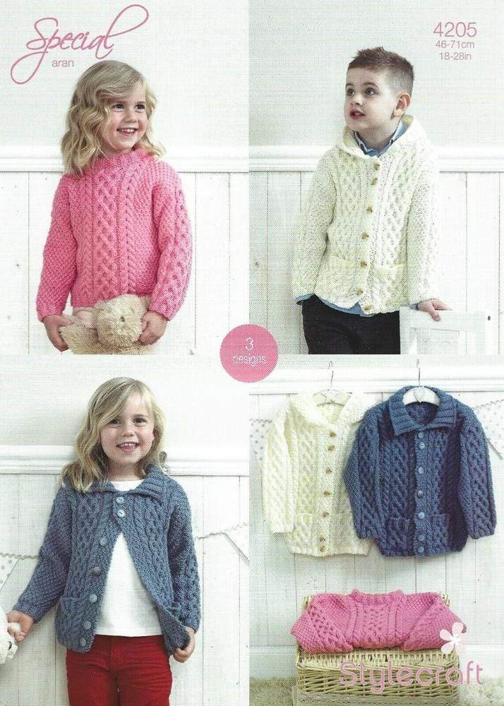 Stylecraft Patterns Stylecraft Special Aran - Duffel Jackets and Sweater (4204) 5034533014000