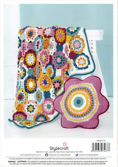 Stylecraft Patterns Stylecraft Special Aran - Playful Posy Blanket and Cushion (9771) 5034533074677