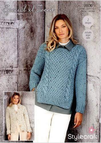 Stylecraft Patterns Stylecraft Special XL Tweed Super Chunky - Jacket and Sweater (9806) 5034533074998