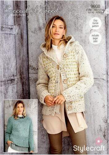 Stylecraft Patterns Stylecraft Special XL Tweed Super Chunky - Jacket and Sweater (9808) 5034533075018