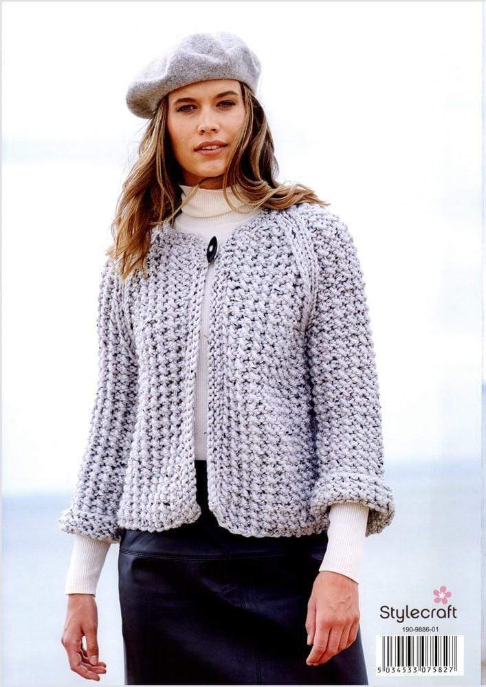 Stylecraft Patterns Stylecraft Special XL & XL Tweed - Sweater & Cardigan (9886) 5034533075827