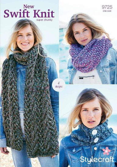 Stylecraft Patterns Stylecraft Swift Knit Super Chunky - Accessories (9725) 5034533074202