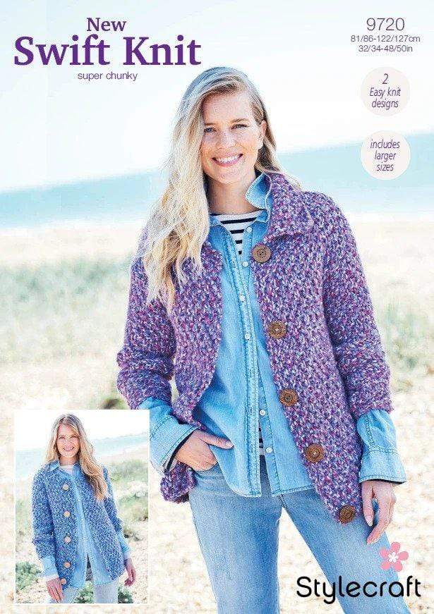 Stylecraft Swift Knit Super Chunky Ladies Jackets 9720 Sconch Yarn Shop