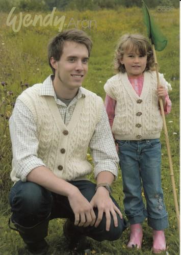 Wendy Patterns Wendy Aran with Wool - Family Gillets (5586) 5015832455862